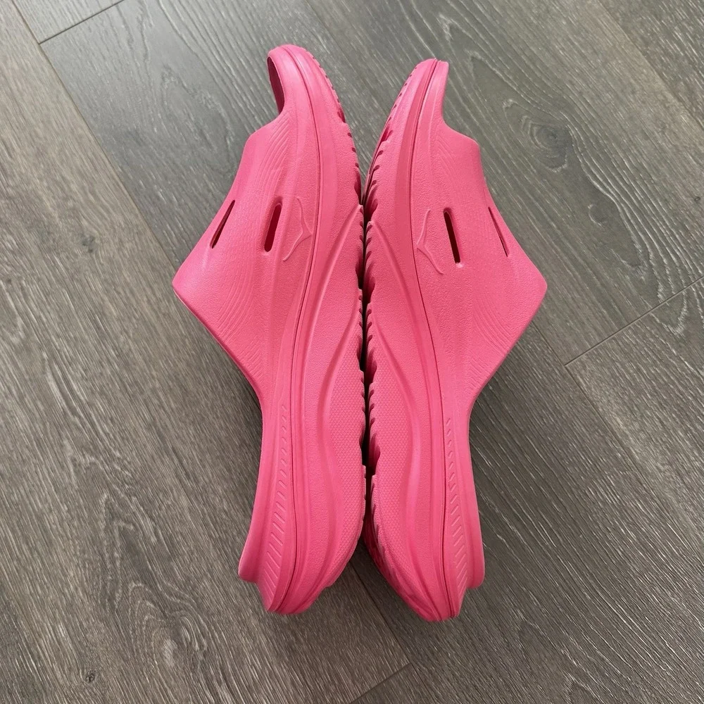 HOKA One One Ora Recovery Slides 3 Mens 12 Womens 13 Pink Athleisure Sporty